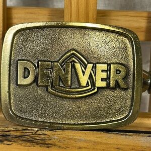 Denver equipment vintage belt buckle
